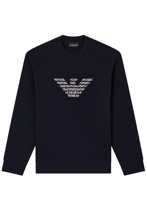 Felpa con maxi ricamo in double jersey ASV EMPORIO ARMANI | Felpe | EM002906 AF10013MB369